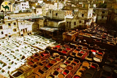 Old medina of Fes with traditional tanneries on 13 days Morocco tour