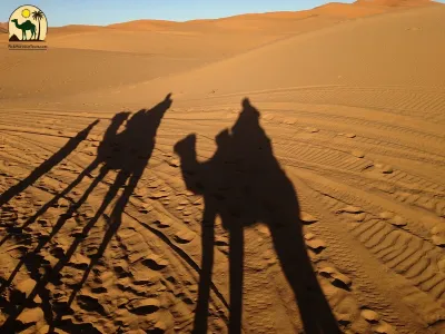 camel ride in the desert during Morocco itinerary 15 days