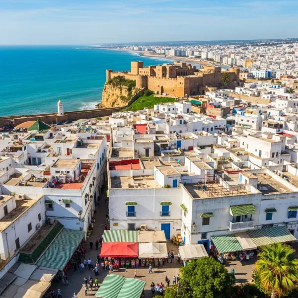 Oudaya Kasbah in Rabat on a 16 day Morocco tour from Casablanca
