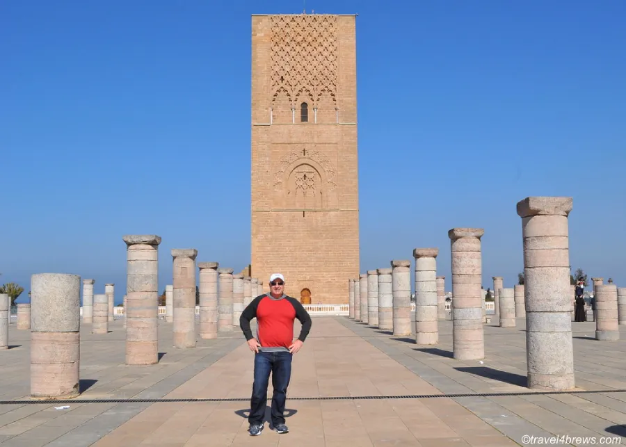Hassan Tower and Oudayas Kasbah in Rabat during Morocco itinerary 9 days