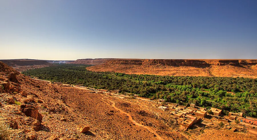 Scenic palm groves of Ziz Valley during 9 days Morocco itinerary